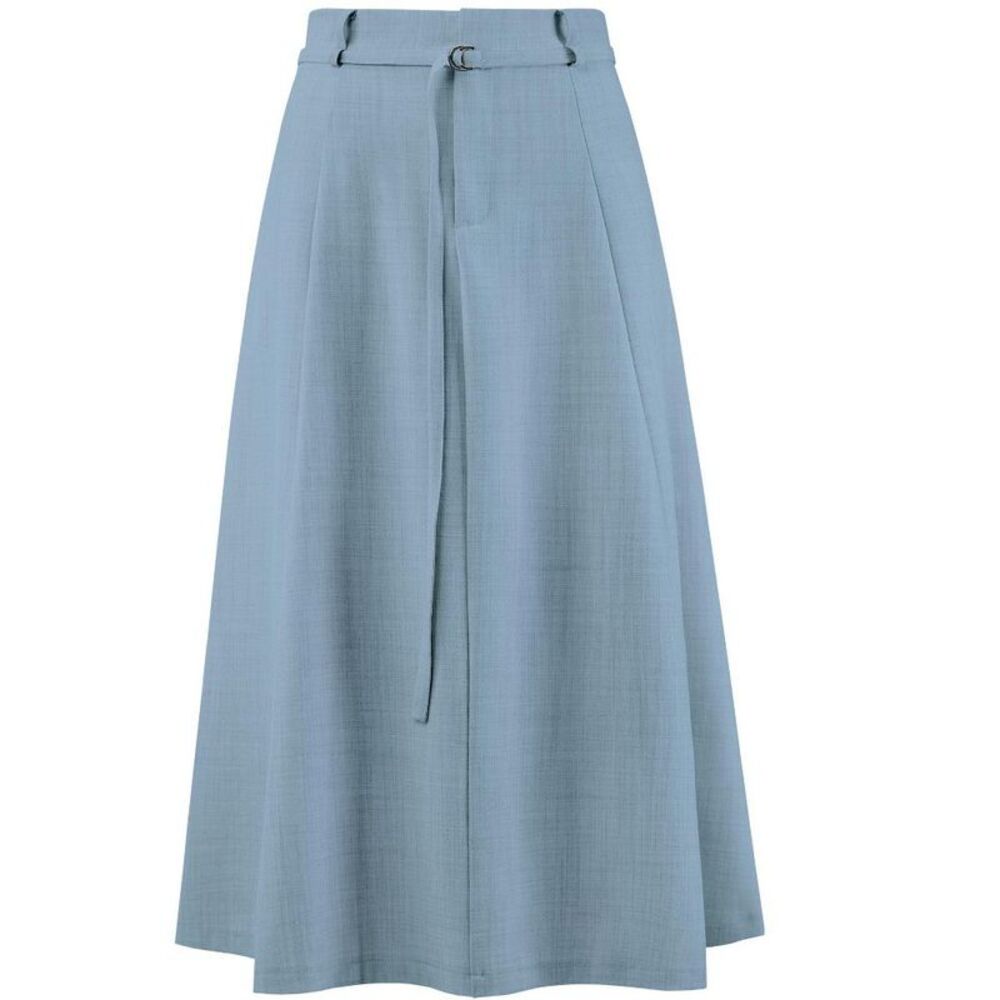 INSPIRE CHIC -  Women's Elastic High Waist Maxi A-Lin Blue